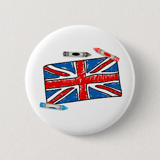 Crayon Union Jack 6 Cm Round Badge