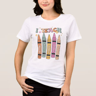 Crayon Values – A Colourful Celebration of Teachin Tri-Blend Shirt