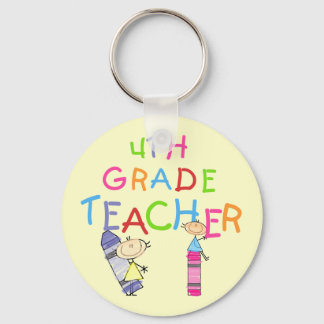 Crayons 4th Grade Teacher T-shirts and Gifts Key Ring