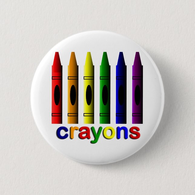 Crayons Art for Children Button (Front)