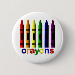 Crayons Art for Children Button