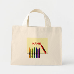 Crayons Colour my Name Tote Bag