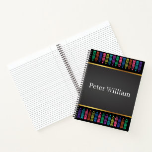 Crayons Doodles Personalised Sketc,Back To School  Notebook