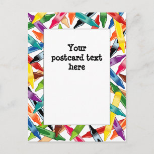 Crayons Frame Postcard