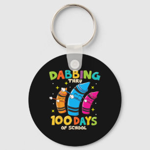 Crayons Kids 100 Days School Boys Girls Gift Key Ring