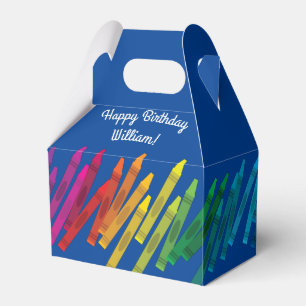 Crayons Kids Birthday Party Art Cute Colourful Favour Box