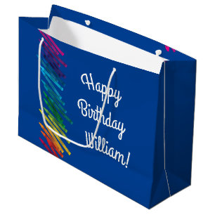 Crayons Kids Birthday Party Art Cute Colourful Large Gift Bag