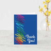 Crayons Kids Birthday Party Art Thank You
