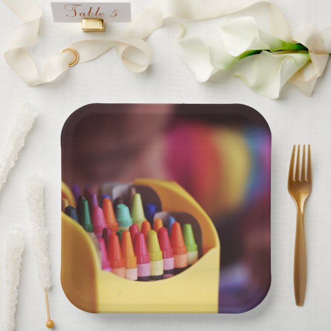 Crayons Paper Plate (Wedding)