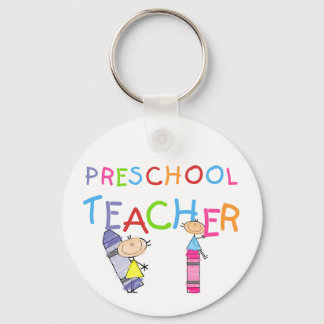 Crayons Preschool Teacher Tshirts and Gifts Key Ring