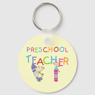 Crayons Preschool Teacher Tshirts and Gifts Key Ring