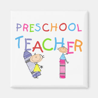 Crayons Preschool Teacher TShirts and Gifts Magnet