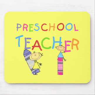 Crayons Preschool Teacher TShirts and Gifts Mouse Pad
