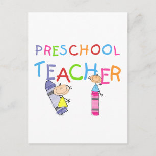 Crayons Preschool Teacher Tshirts and Gifts Postcard