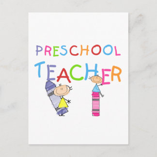 Crayons Preschool Teacher Tshirts and Gifts Postcard