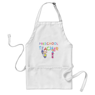 Crayons Preschool Teacher Tshirts and Gifts Standard Apron