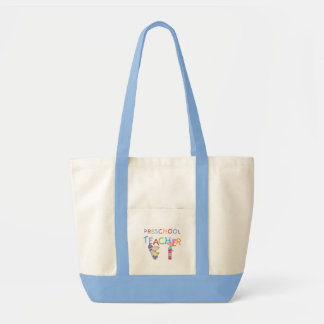 Crayons Preschool Teacher TShirts and Gifts Tote Bag