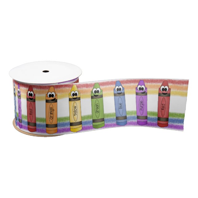 Crayons Satin Ribbon (Spool)