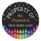 Crayons Stars Colourful Property of Classroom