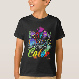 Crayons Still Colour Self Care Mental Health Probl T-Shirt