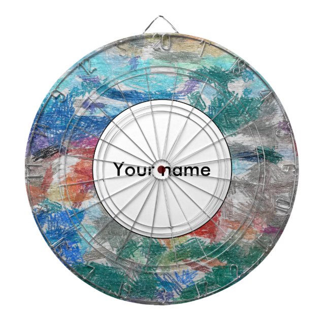 Crayons texture dartboard (Front)