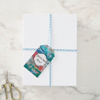 Crayons texture gift tags