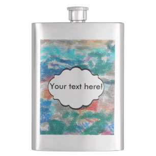 Crayons texture hip flask
