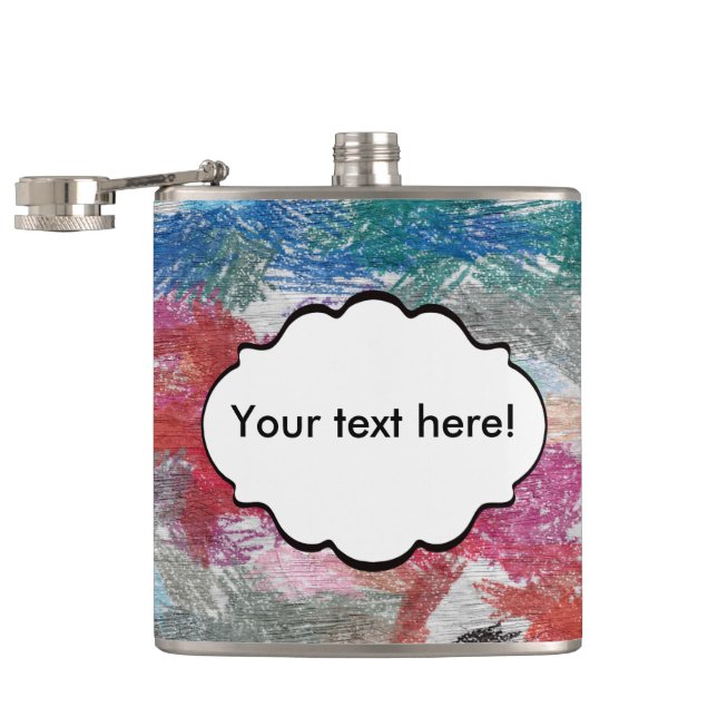 Crayons texture hip flask (Opened)