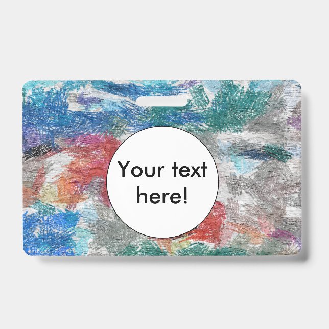 Crayons texture ID badge (Front)