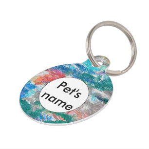 Crayons texture pet tag