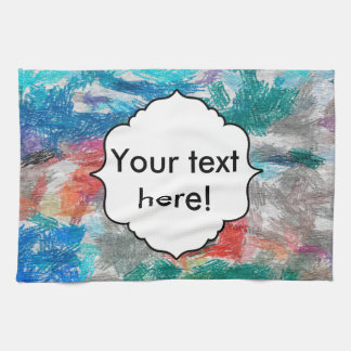 Crayons texture tea towel