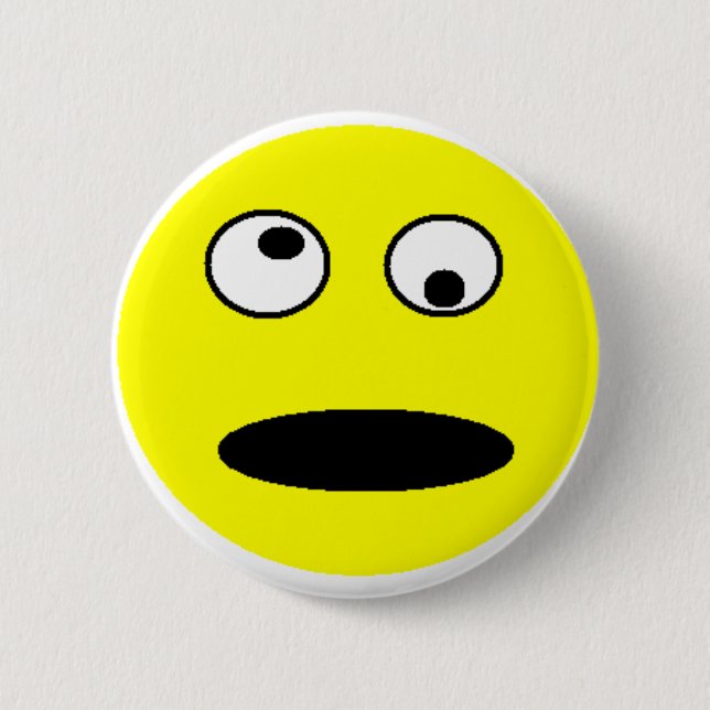 Crazy 6 Cm Round Badge (Front)