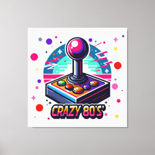 crazy 80s old School Style Canvas Print