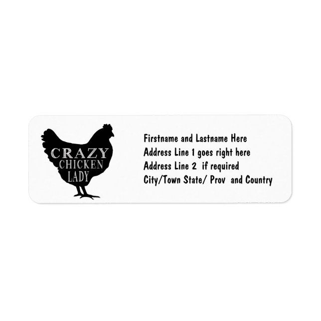 Crazy about Chickens Cute Hen Graphic (Front)