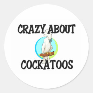 Crazy About Cockatoos Classic Round Sticker