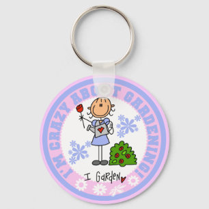 Crazy About Gardening T-shirts and Gifts Key Ring