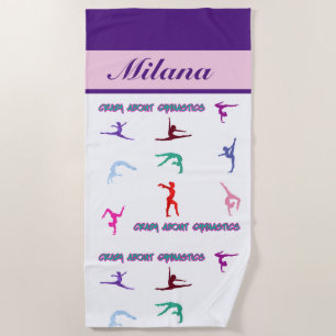 Crazy About Gymnastics Beach Towel