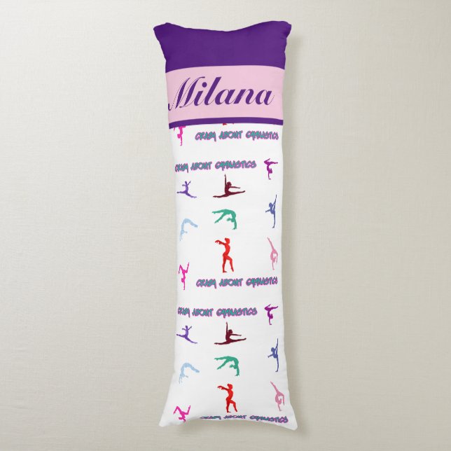 Crazy About Gymnastics Body Pillow (Front Vertical)