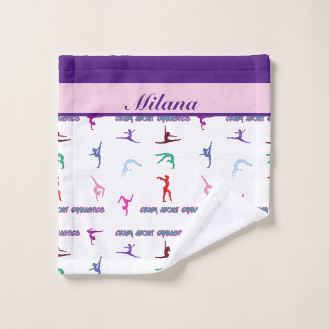 Crazy About Gymnastics Wash Cloth (Wash Cloth)