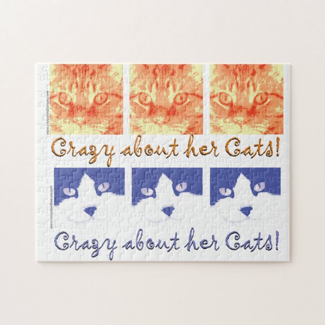 Crazy about her Cats Jigsaw Puzzle (Horizontal)
