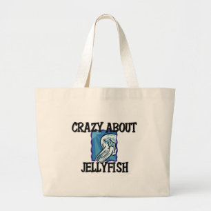 Crazy About Jellyfish Large Tote Bag
