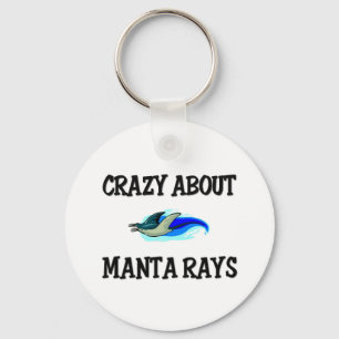 Crazy About Manta Rays Key Ring