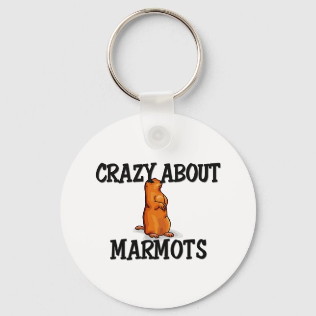 Crazy About Marmots Key Ring (Front)