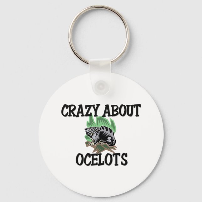 Crazy About Ocelots Key Ring (Front)
