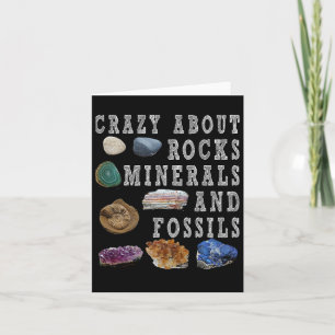 Crazy About Rocks Minerals Fossils Teacher Student Card