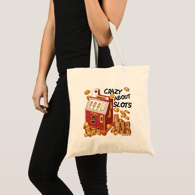 Crazy About Slots Tote Bag (Front (Product))