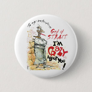 Crazy About You 6 Cm Round Badge