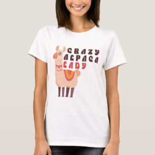 Crazy Alpaca Lady - Funny Alpaca Llama Gift T-Shirt