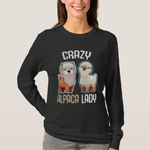 Crazy Alpaca Lady Women s Cute Alpaca Lama Zoo  1 T-Shirt