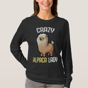 Crazy Alpaca Lady Women s Cute Alpaca Lama Zoo  5 T-Shirt